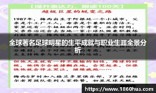 全球著名足球明星的生平成就与职业生涯全景分析